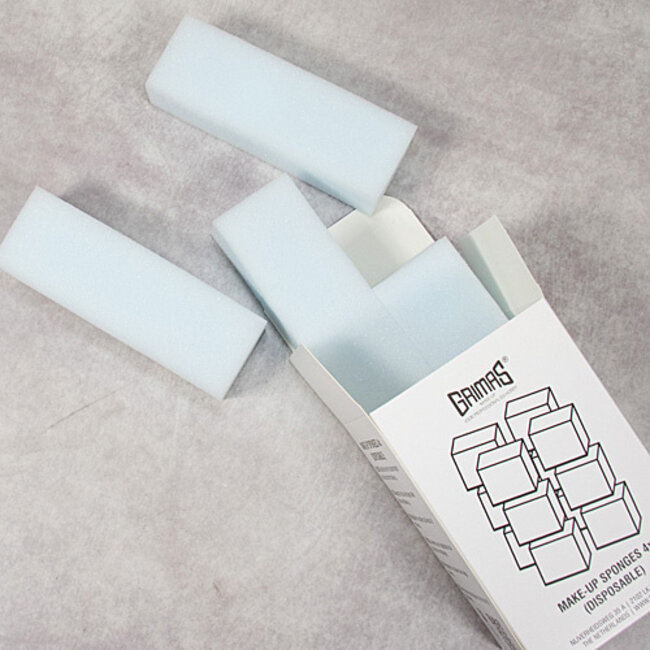 Grimas Spons - Schminkspons - Vierkant - 4x3st. in doosje