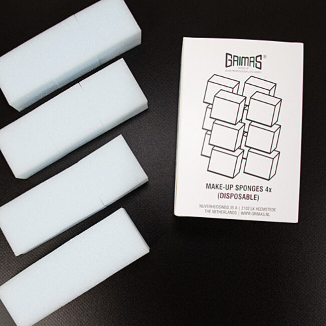 Grimas Spons - Schminkspons - Vierkant - 4x3st. in doosje