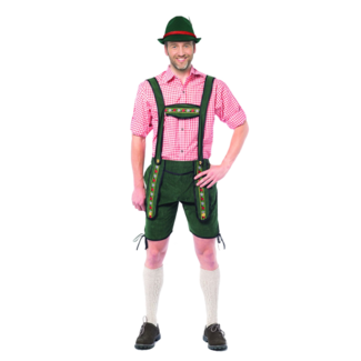 Partychimp Lederhose - Johann - Groen - Kort - XXL