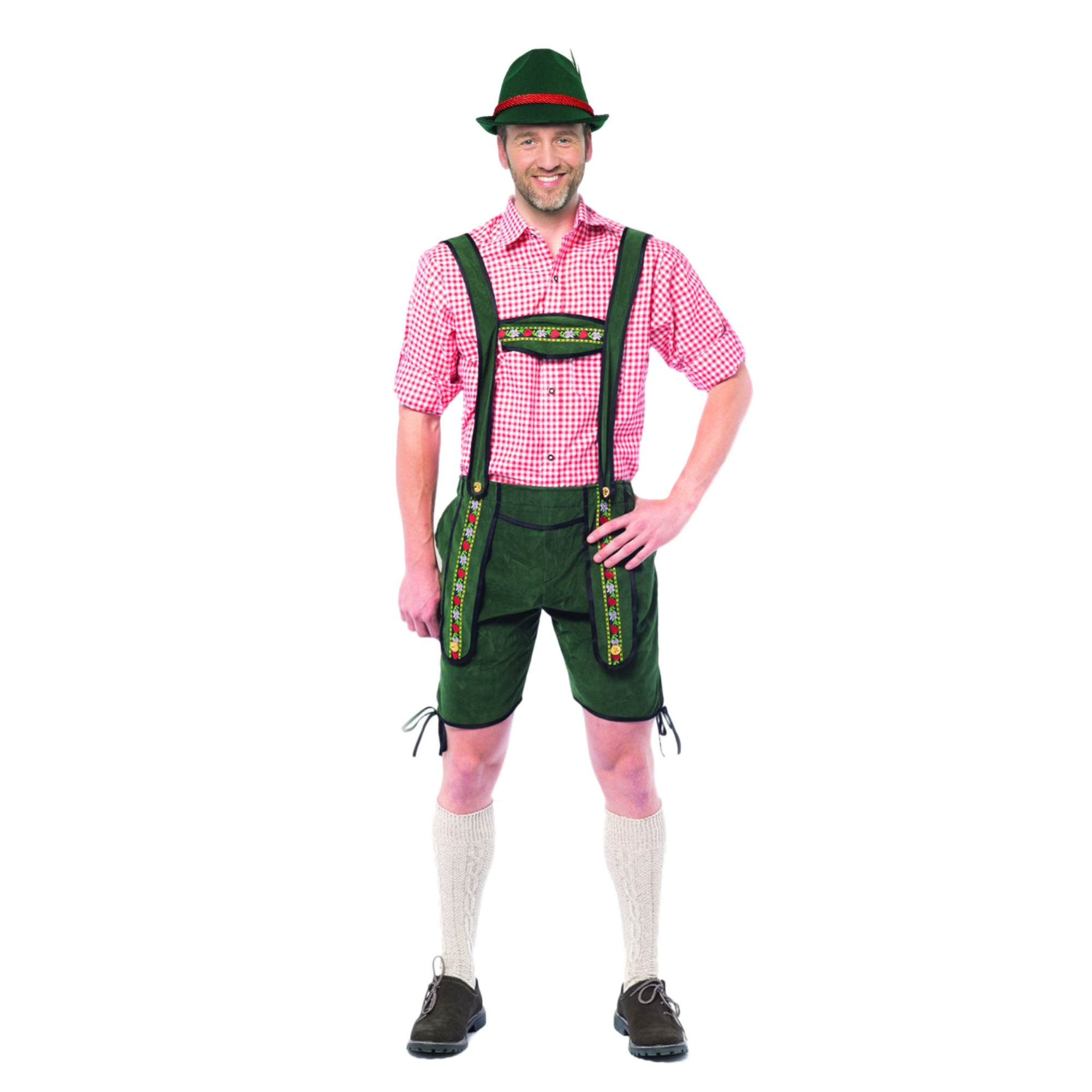 Lederhose - Johann - Groen - Kort - XXL