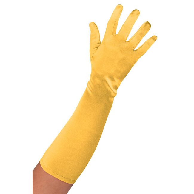 PartyXplosion Handschoenen - Satijn - Goud - 40cm