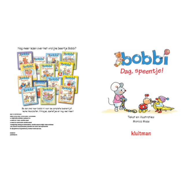 Kluitman Boek - Bobbi - Dag, speentje!