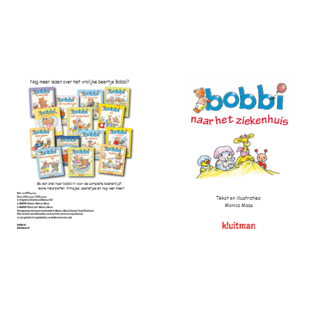 Kluitman Boek - Bobbi naar het ziekenhuis