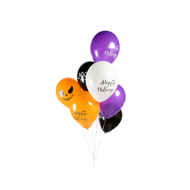 Globos Ballonnen - Halloween - 8st. - Diverse kleuren - 30cm