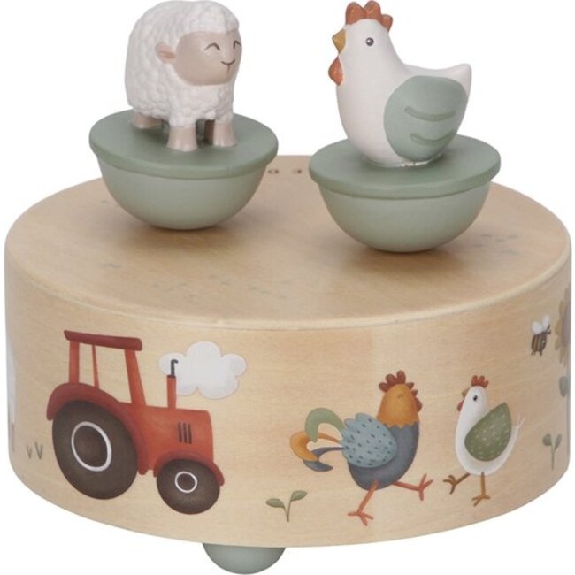 Little Dutch Muziekdoosje - Boerderij - Met kip & schaap