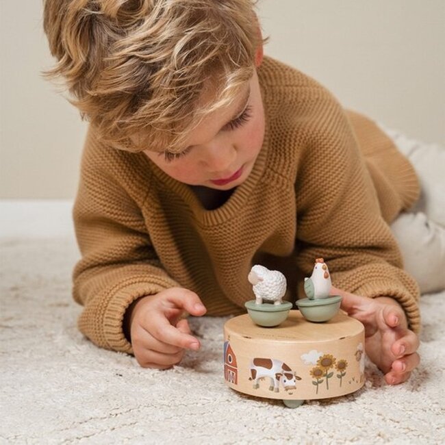 Little Dutch Muziekdoosje - Boerderij - Met kip & schaap