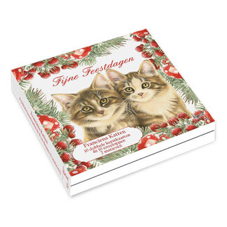 Comello Kaarten - Kerst - Franciens katten - In de sneeuw & twee kittens - 10st.