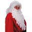 Partychimp Pruik en baard - Kerstman - Wit - 50cm