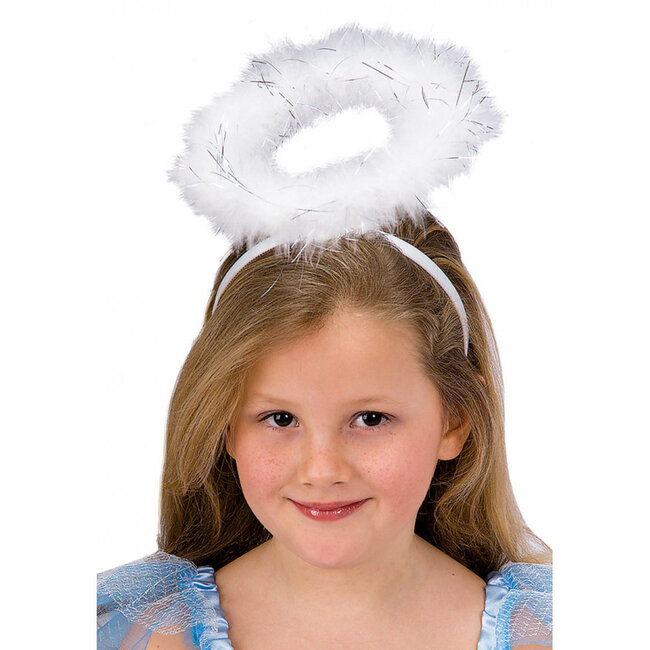 Partychimp Diadeem - Engel - Halo - Wit / zilver