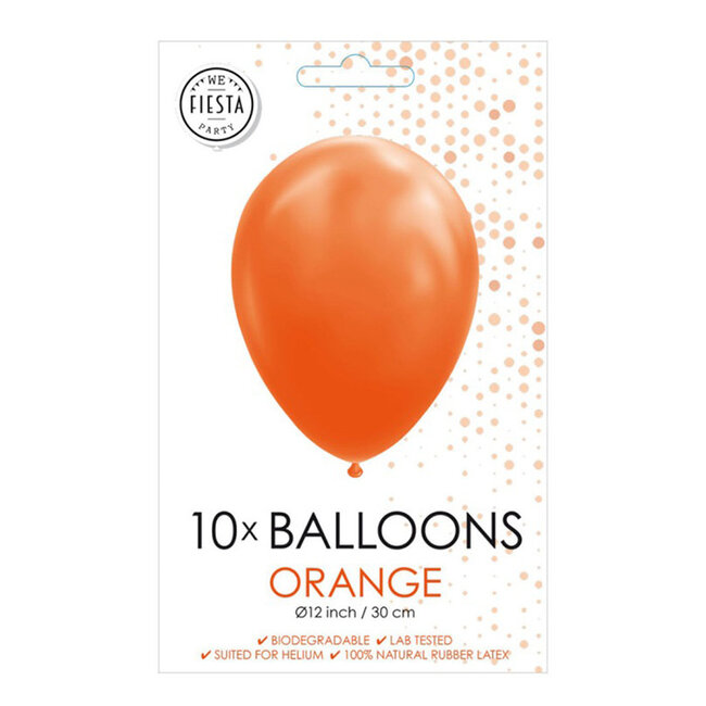 Fiesta Ballonnen - Oranje - 30cm - 10st.*