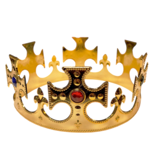 PartyXplosion Kroon - Verstelbaar - Goud - Kunststof