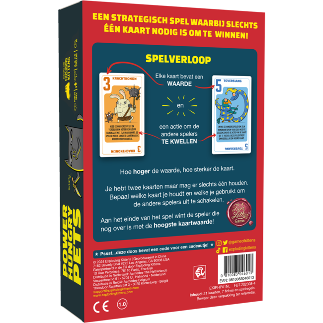 Spel - Kaartspel - Power hungry pets - 7+