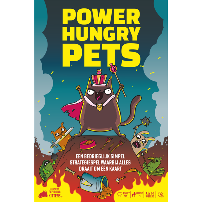 Exploding kittens Spel - Kaartspel - Power hungry pets - 7+