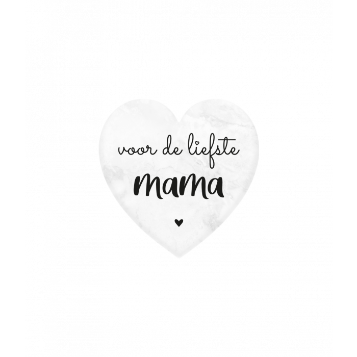 Marmeren hartje - Mama - 5x5cm