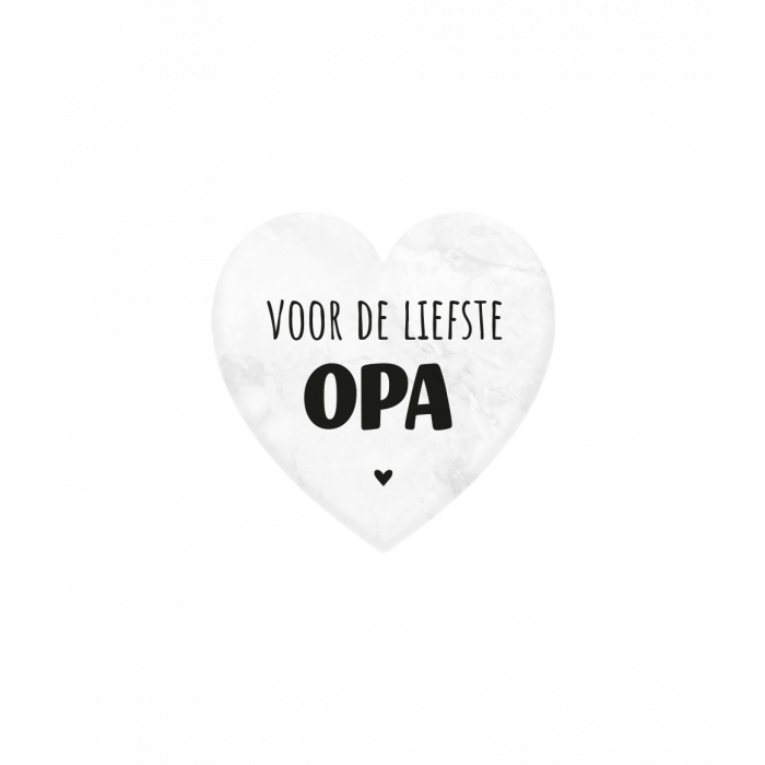 Marmeren hartje - Opa - 5x5cm