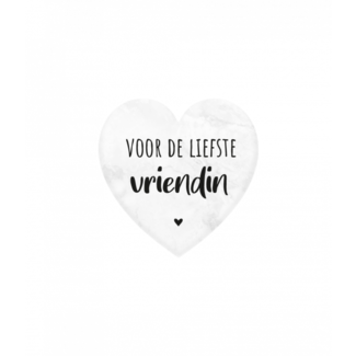 Paperdreams Marmeren hartje - Vriendin - 5x5cm