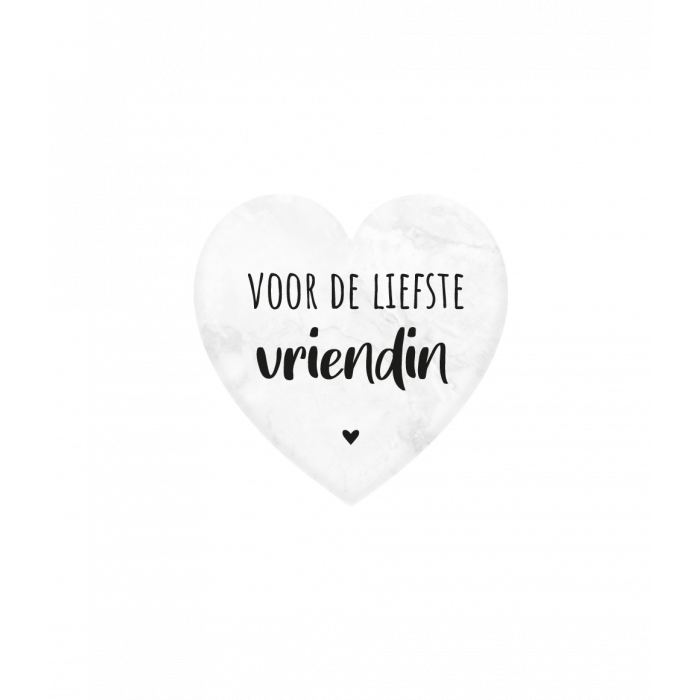 Marmeren hartje - Vriendin - 5x5cm