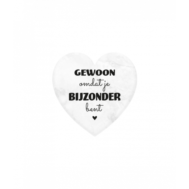 Paperdreams Marmeren hartje - Gewoon omdat je bijzonder bent - 5x5cm