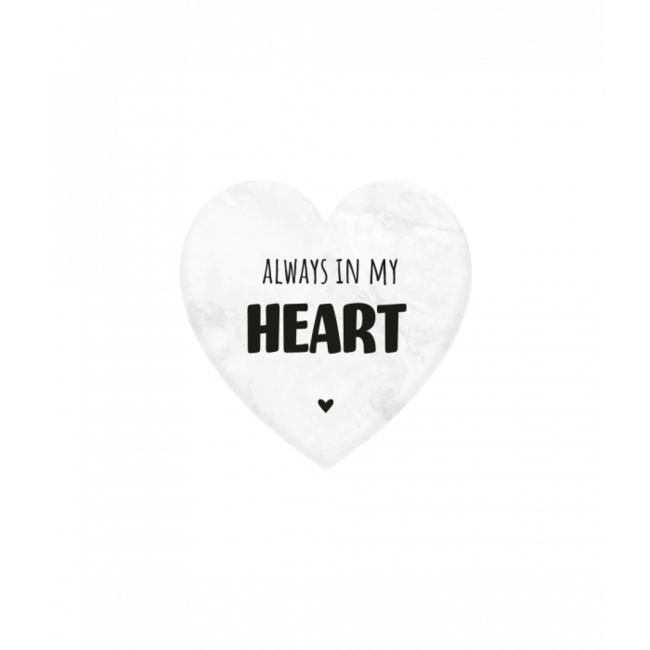Paperdreams Marmeren hartje - Always in my heart - 5x5cm