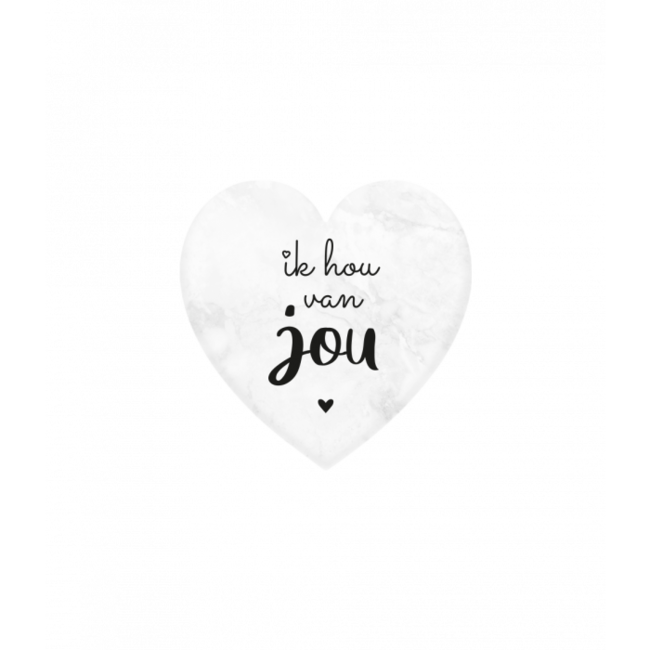 Paperdreams Marmeren hartje - Ik hou van jou - 5x5cm