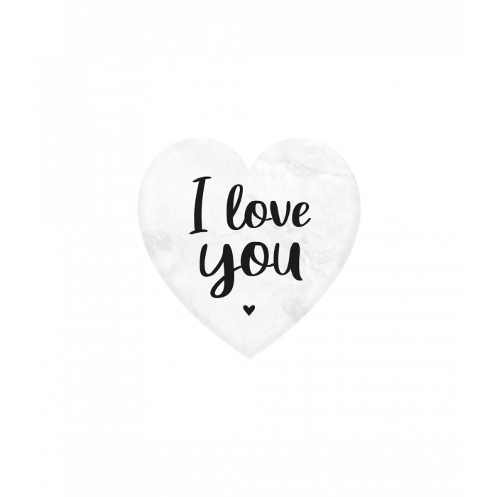Marmeren hartje - I love you - 5x5cm