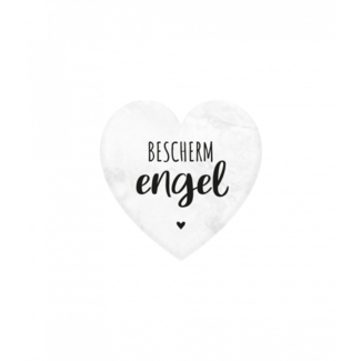 Paperdreams Marmeren hartje - Beschermengel - 5x5cm