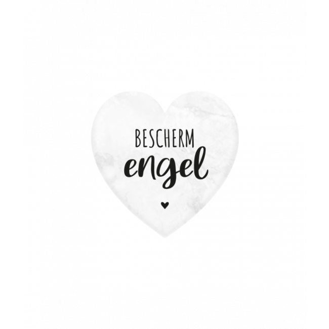 Paperdreams Marmeren hartje - Beschermengel - 5x5cm