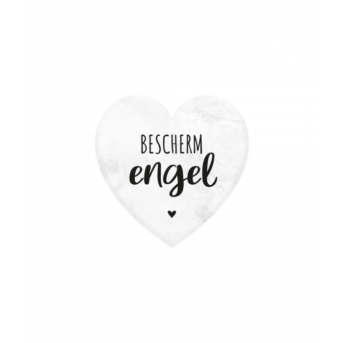Marmeren hartje - Beschermengel - 5x5cm