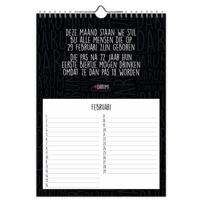Comello Verjaardagskalender - Darum