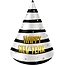 Folat Feesthoedjes - Happy new year - Goud, zwart, wit - 6st.