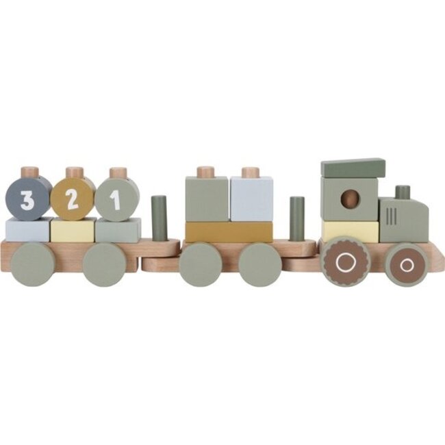 Little Dutch Blokkentrein - Tractor - Hout
