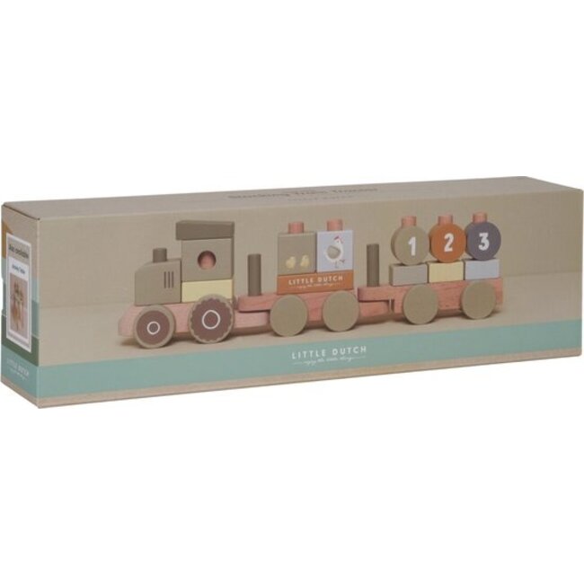 Little Dutch Blokkentrein - Tractor - Hout