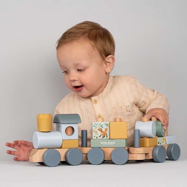 Little Dutch Blokkentrein - Farm friends - Hout