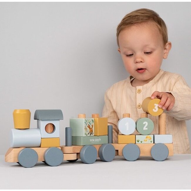 Little Dutch Blokkentrein - Farm friends - Hout