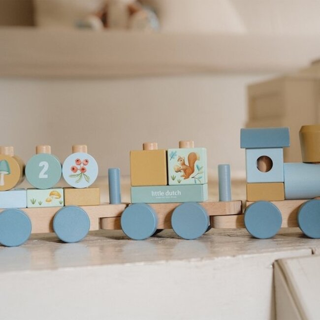 Little Dutch Blokkentrein - Farm friends - Hout