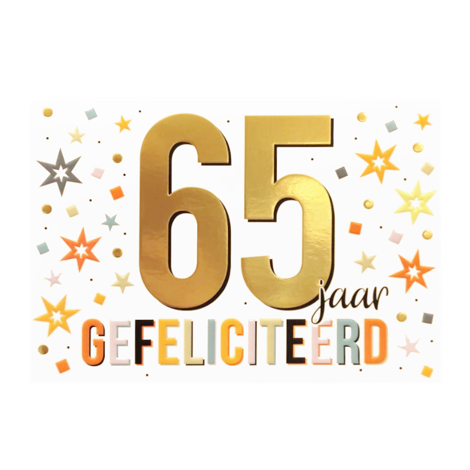 Kaart - Goud waard- 65 jaar gefeliciteerd - GWA29