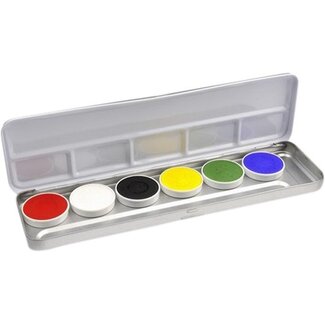 Superstar Schminkpalet - Bright colours - Aqua - 6x5gr.