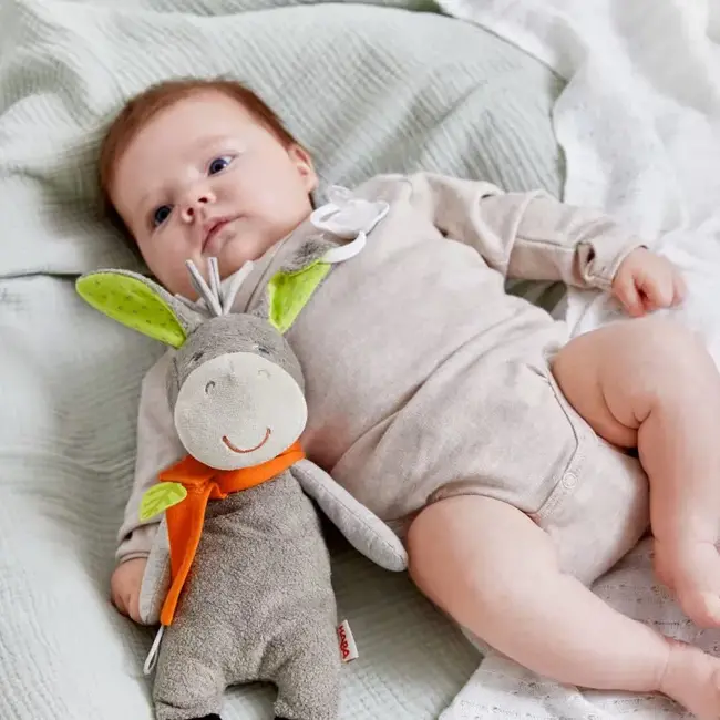 Haba Knuffel voor speenketting - Ezel  - Elwood - 0+
