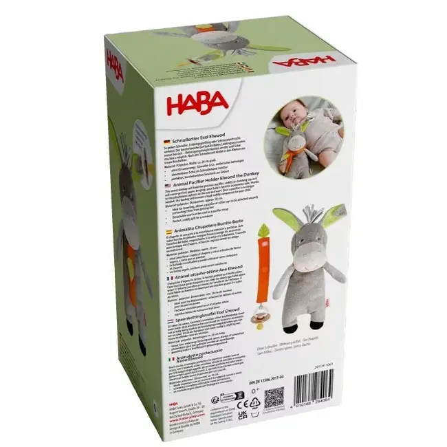 Haba Knuffel voor speenketting - Ezel  - Elwood - 0+
