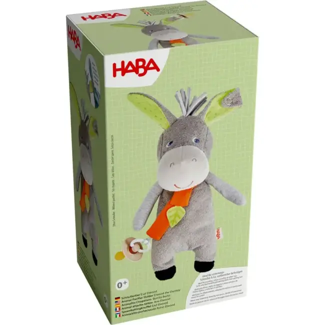 Haba Knuffel voor speenketting - Ezel  - Elwood - 0+