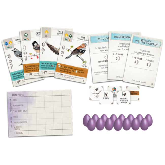 999 Games Spel - Bordspel - Wingspan - Uitbreiding Europa - 1 tot 5 spelers - 10+