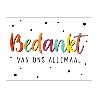Artige Kaart - Eyecandy - Bedankt van ons allemaal - EC58-D