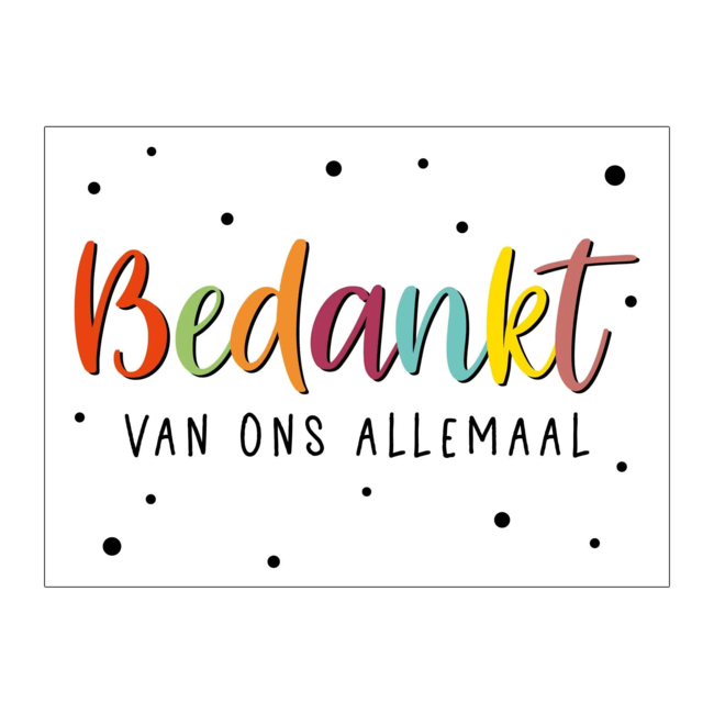 Artige Kaart - Eyecandy - Bedankt van ons allemaal - EC58-D