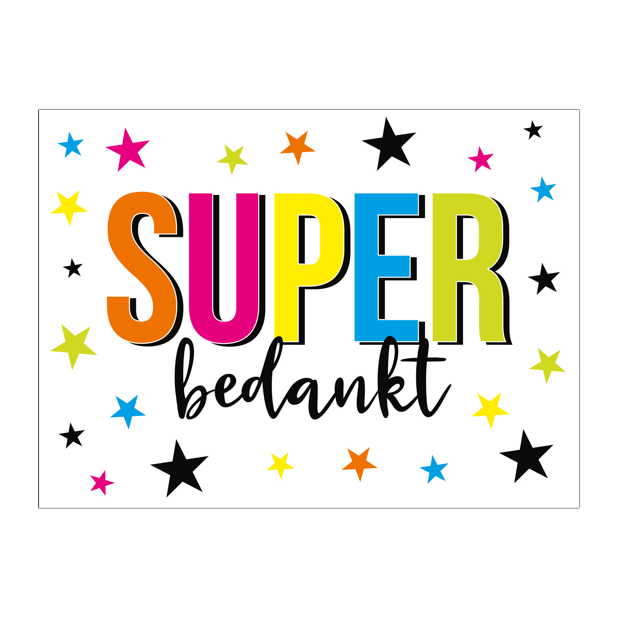 Kaart - Artige - Eyecandy - Super bedankt - EC56- C