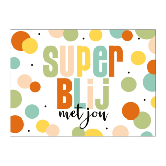 Artige Kaart - Super blij met jou - Eyecandy - EC43-E