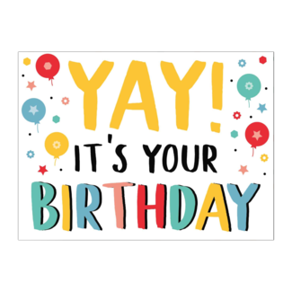 Artige Kaart - Yay! It's your birthday - Eyecandy - EC27-C