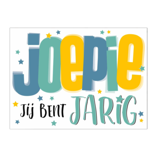 Artige Kaart - Joepie jij bent jarig - Eyecandy - EC25 -B