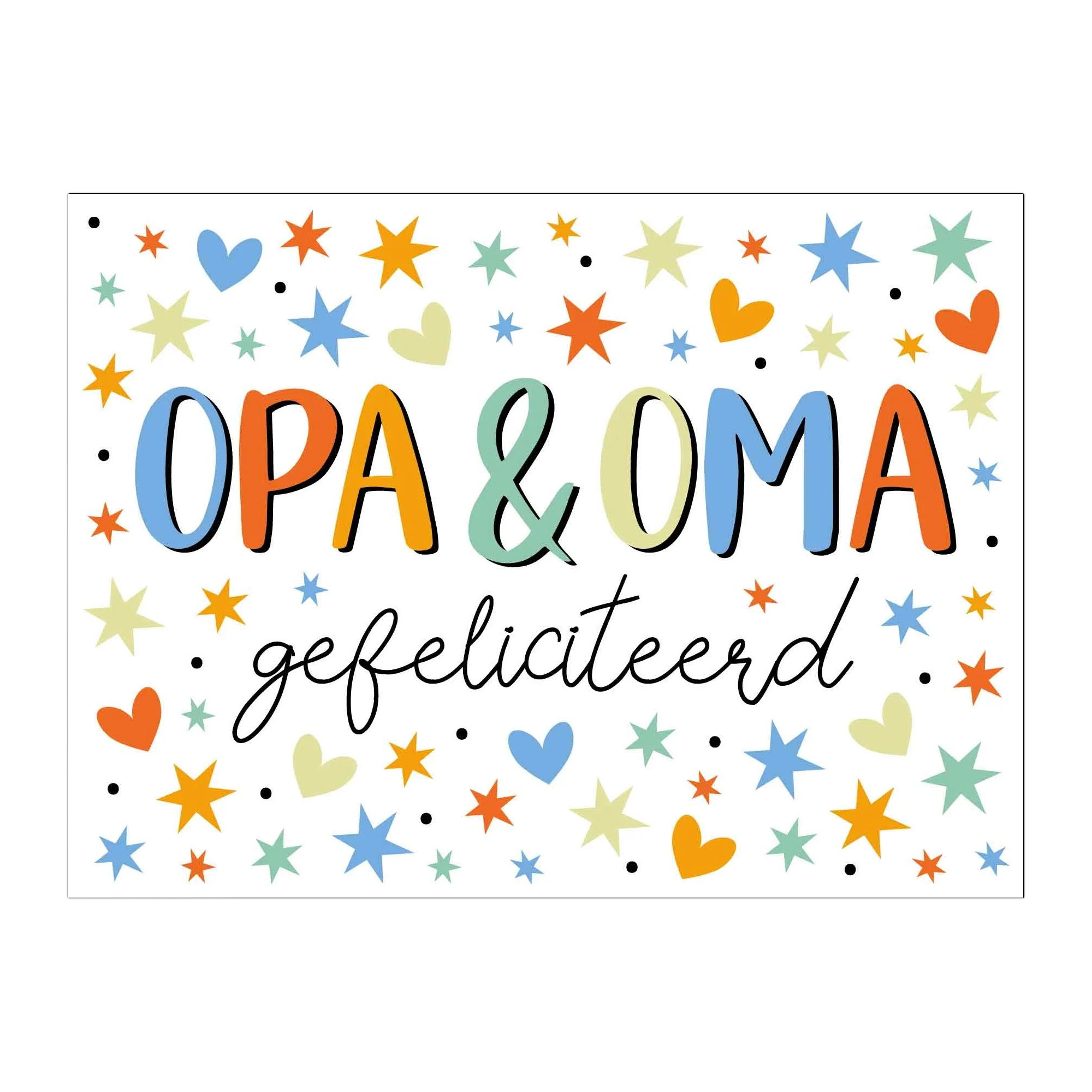 Kaart - Eyecandy - Opa & oma, gefeliciteerd - EC07-F