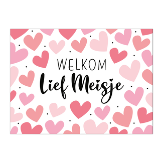 Artige Kaart - Welkom lief meisje - Eyecandy - EC01-F