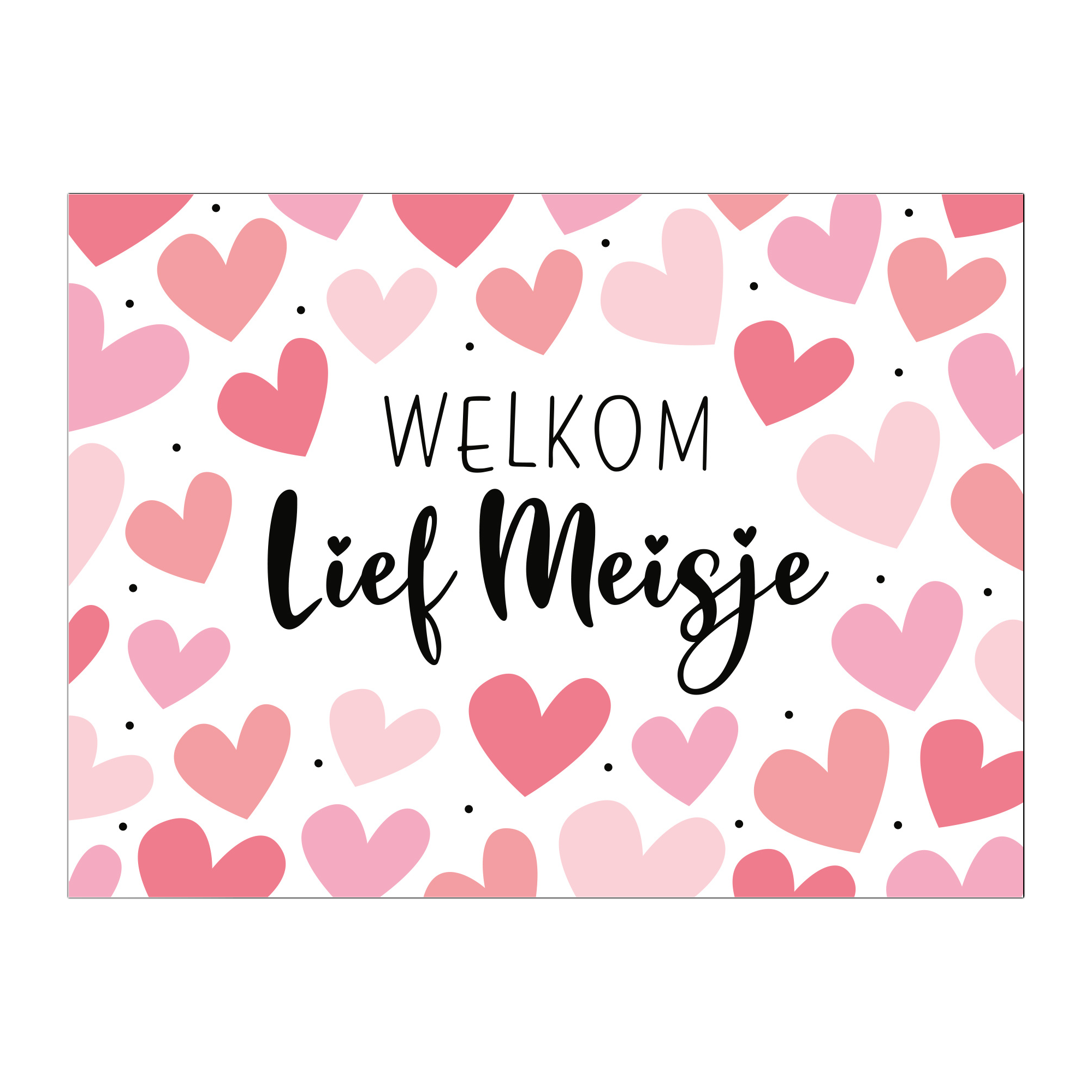 Kaart - Eyecandy - Welkom lief meisje - EC01-F